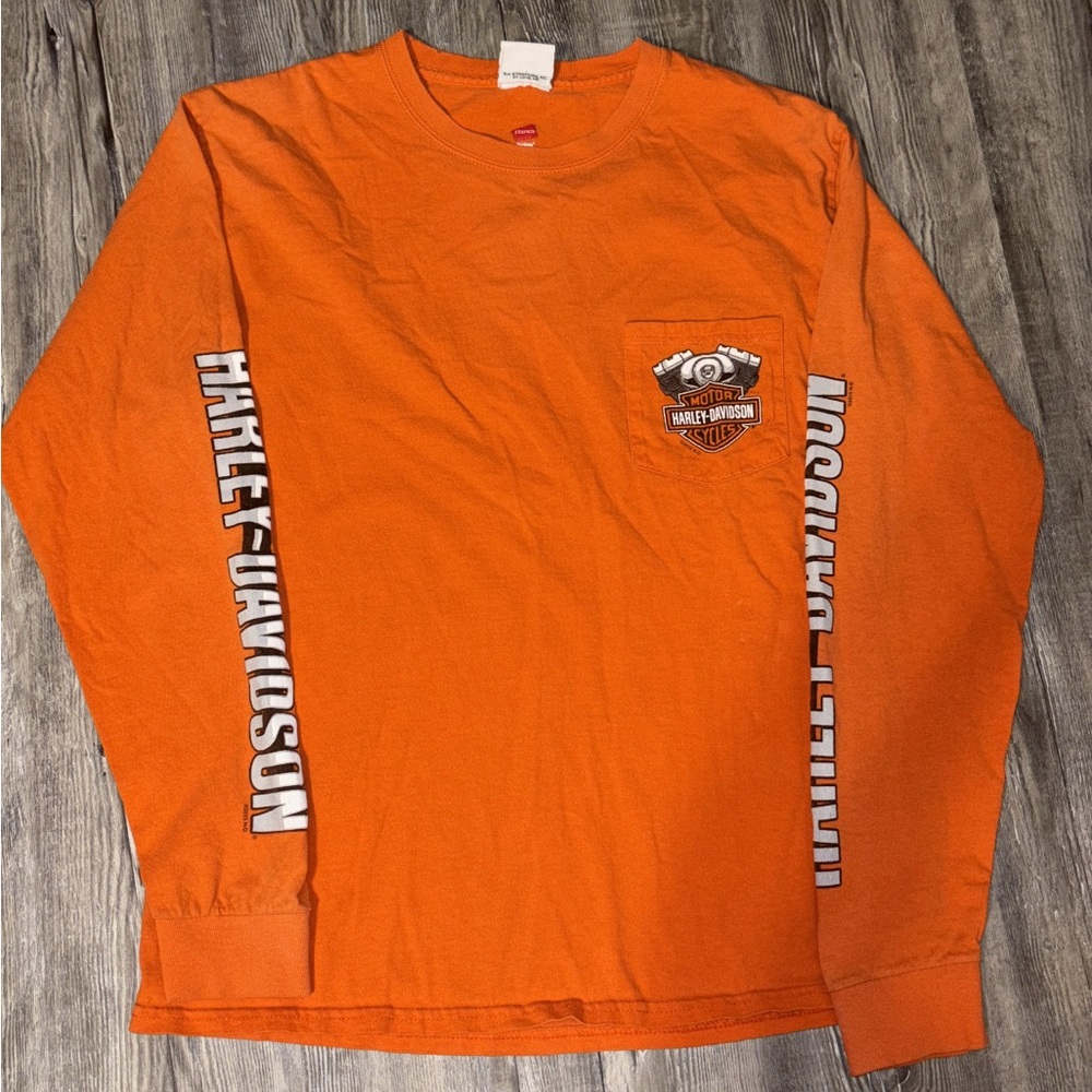 Harley-Davidson Orange Long Sleeve Tee